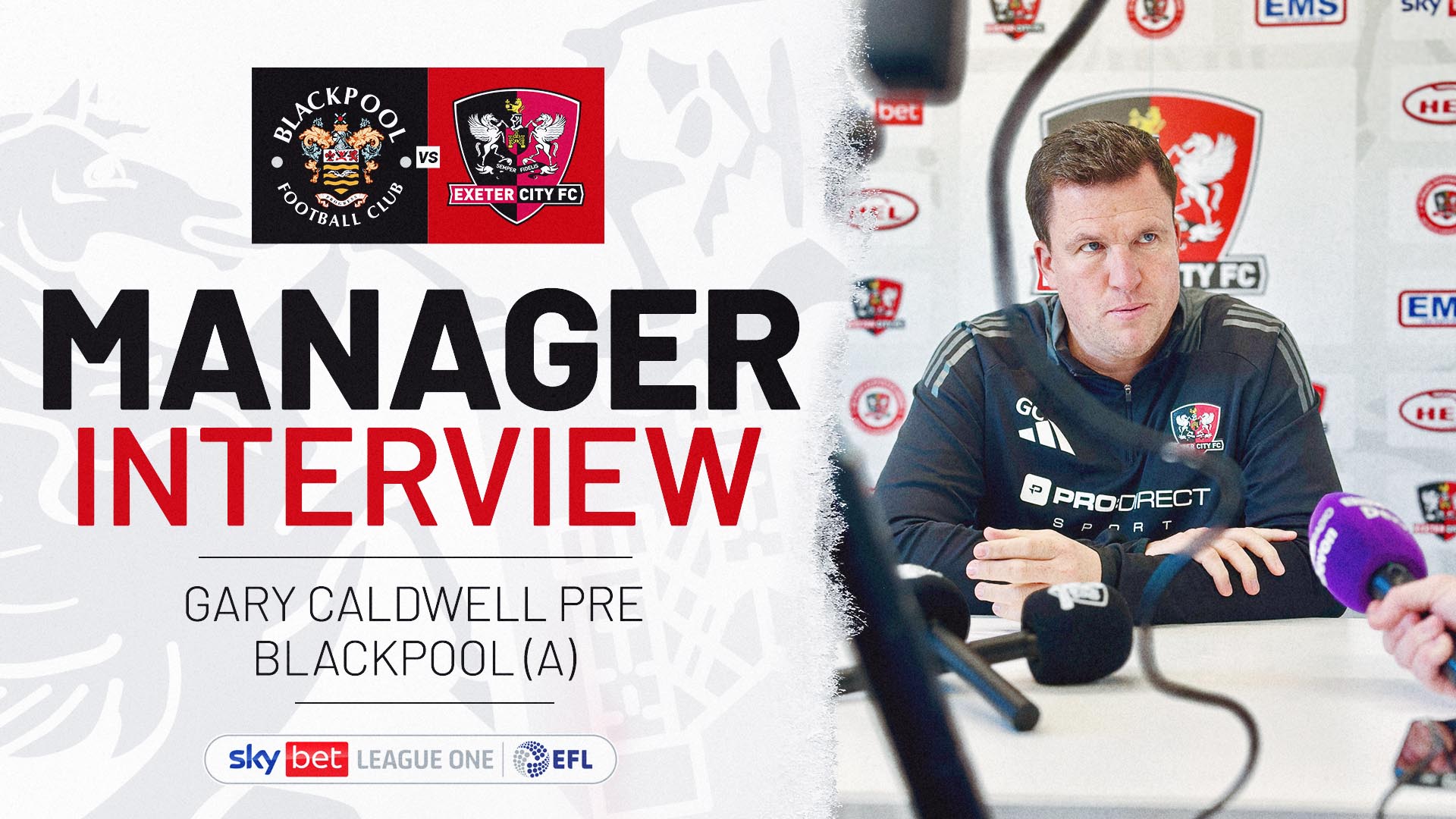 Gary Caldwell interview image for Blackpool away game